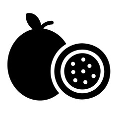 passion fruit glyph icon