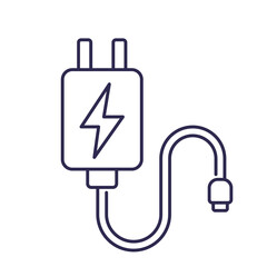 Mobile charger line icon, png