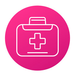 Obraz premium medical bag line icon, png