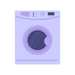 cartoon vector illustration of washing machine isolated