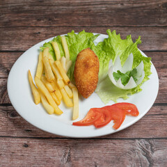 fried fish with potatoes