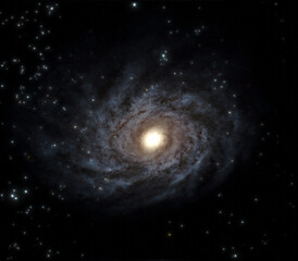 Obraz na płótnie Canvas Galaxy with stars 3d illustration, deep space background, stars and galaxy wallpaper