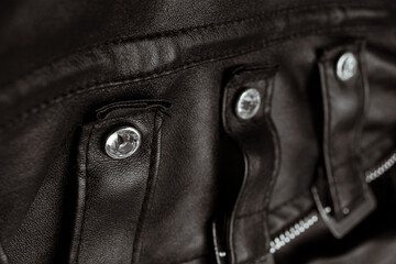 close up of leather jacket, Texture background