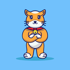 Cute cat Cartoon Vector Icon Illustration