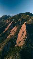 Vertical of Flatiron rock formations in Colorado. © Louies_pixels/Wirestock Creators