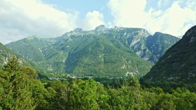 Beautiful landscape of the green Triglav mountain, Slovenia
