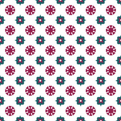 Fototapeta na wymiar Seamless background image of vintage flower geometry pattern.