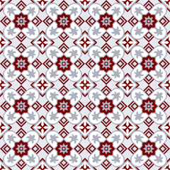 Seamless background image of vintage star kaleidoscope pattern.