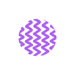 spiral prong round zigzag violet