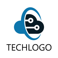 Simple corporate technology futuristic logo