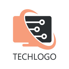 Simple corporate technology futuristic logo