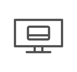 Credit card and banking icon outline and linear vector.