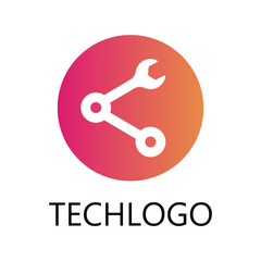 Simple corporate technology futuristic logo