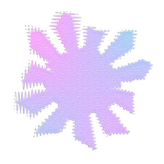 Abstract transparent glitch art texture element.