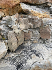 Stone rock boulder texture seaside landscape northern nature