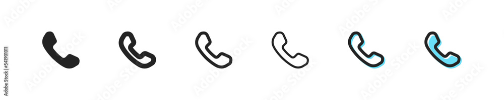 Poster call icon. vector phone symbol. simple mobile outline signs. communication button, web sign. telepho