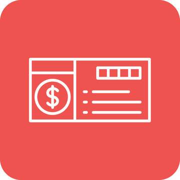 recommend clip art: Cheque Line Round Corner Background Icon