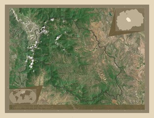 Caska, Macedonia. High-res satellite. Major cities