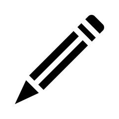 Pencil flat icon. Single high quality outline symbol of graduation for web design or mobile app color editable