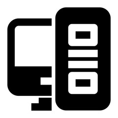 Icon Computer With Style Glyph
