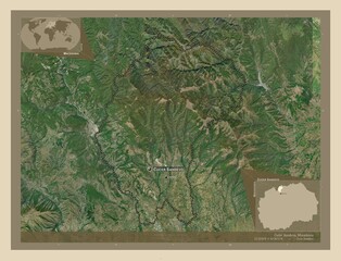 Cucer Sandevo, Macedonia. High-res satellite. Labelled points of cities