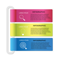 business infographic. Roll paper plastic steps banner, chart selection, cycle, data selection, order, award selection. realistic Vector Illustration.