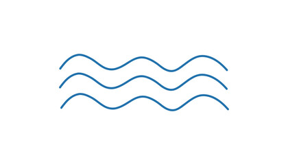 Sea wave. Doodle ocean curl waves. Vector marine outline sketch