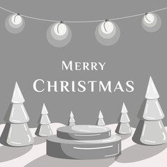 Merry Christmas illustration banner