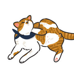 It must be very itchy, meow.