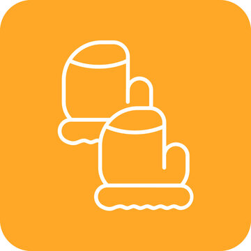 recommend clip art: Baby Gloves Line Round Corner Background Icon