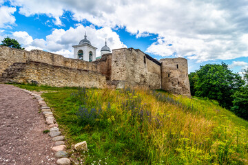 Fototapeta na wymiar Ensemble Izborsk fortress, Izborsk, Pskov region, Russia