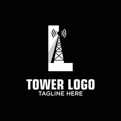 Letter L Tower Logo Design Template Inspiration, Vector Illustration.
