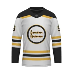 Fototapeten Realistic Ice Hockey away jersey Boston, shirt template © magr80