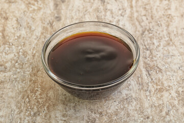 Oyster sauce dressing in the bowl