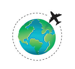 travel around the world icon symbol vector illustration