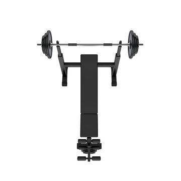 Exercise machine. 3D rendering illustration. Top view.