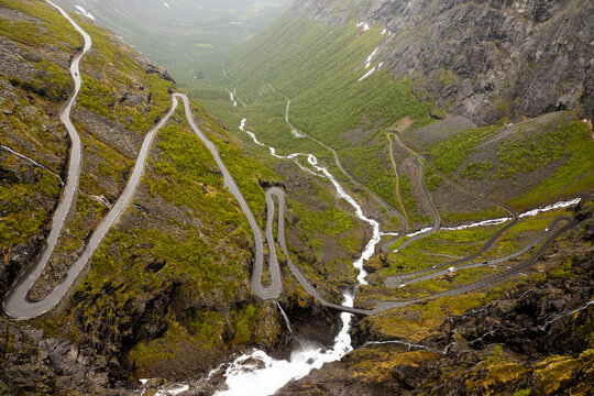 Trollstigen zic zac Mountain Road, Norway