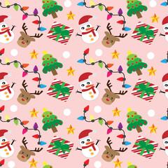 Christmas seamless pattern with Christmas ornament vector illustration