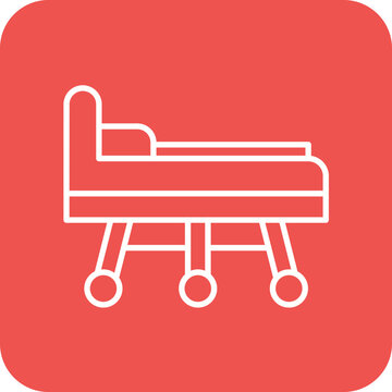 recommend clip art: Stretcher Line Round Corner Background Icon