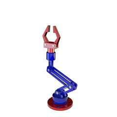 Fototapeta premium Robotic arm. Isolated on transparent background.
