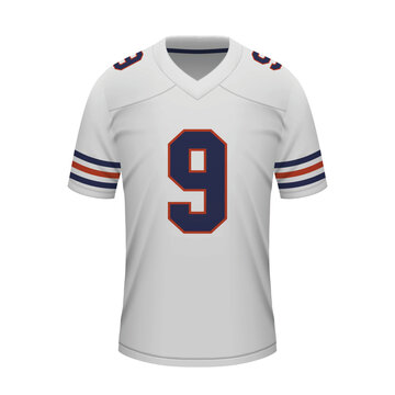 Realistic football away jersey Chicago, shirt template
