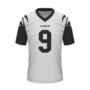 Realistic football away jersey Cincinnati, shirt template