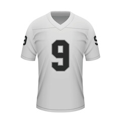 Realistic football away jersey Las Vegas, shirt template