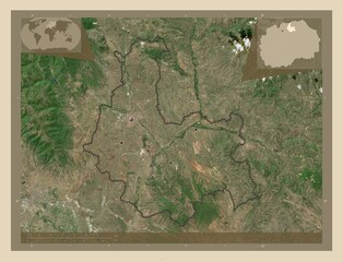 Kumanovo, Macedonia. High-res satellite. Major cities