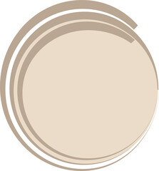 Abstract beige circle shape png