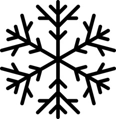 vector drawing of snowflakes, a six-pointed star on a white background