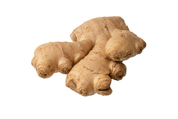Ginger root isolated on white background.