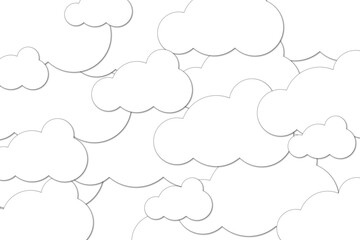abstract linear background with clouds. black and white clouds