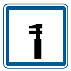 Obraz premium Explanatory road signs. Auto repair shop. Traffic signs.