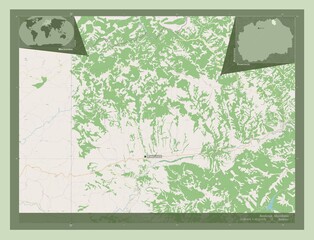 Rankovce, Macedonia. OSM. Labelled points of cities